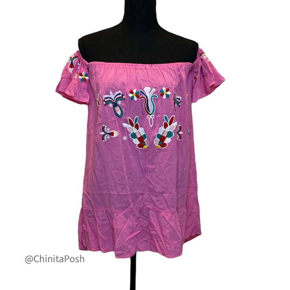 VELZERA - Embroidered off shoulder summer